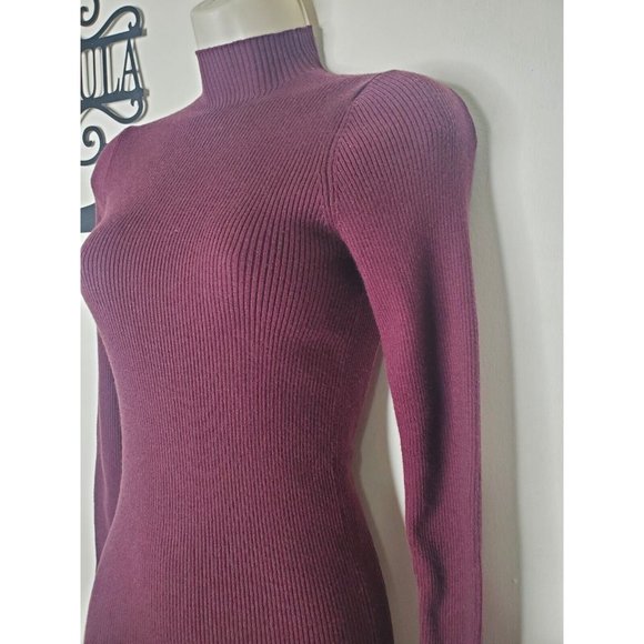 Dress Forum Los Angeles Womens Small Burgundy long Length With Side Slit Dress - Picture 7 of 11